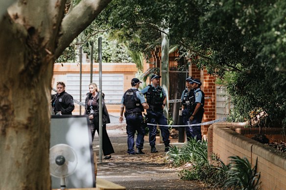 A police operation at Williams Parade, Dulwich Hill, following reports of a man on the loose with a gun.