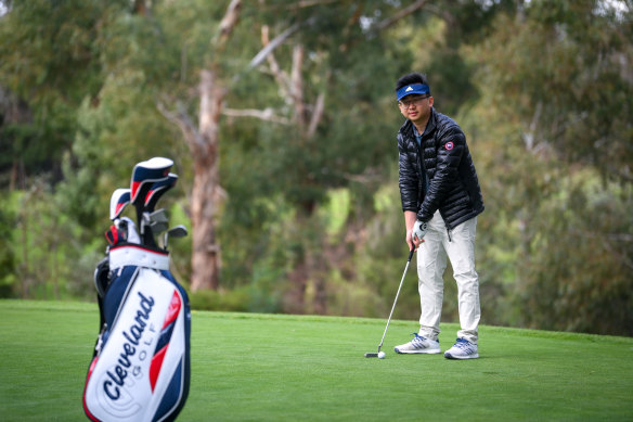 James Han took up golf during pandemic because he thought it would be a good way of networking with clients.