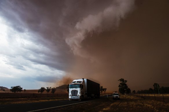 Gusts of nearly 100 km/h were recorded in parts of the state.