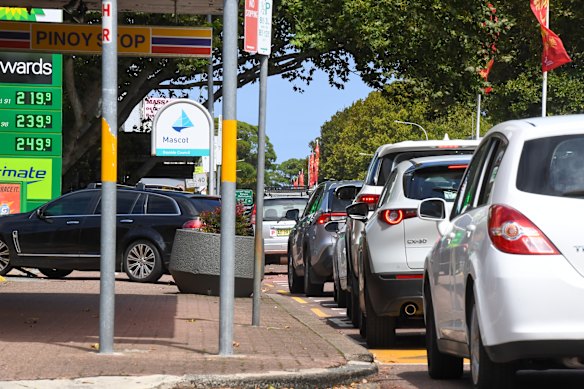 BP Mascot in Botany Road, Sydney on Friday morning.