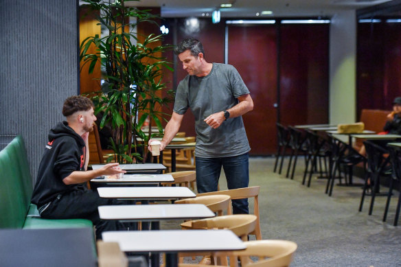 EARL Canteen founder and director Simon O’Regan at Collins Place in the Melbourne CBD on Tuesday.