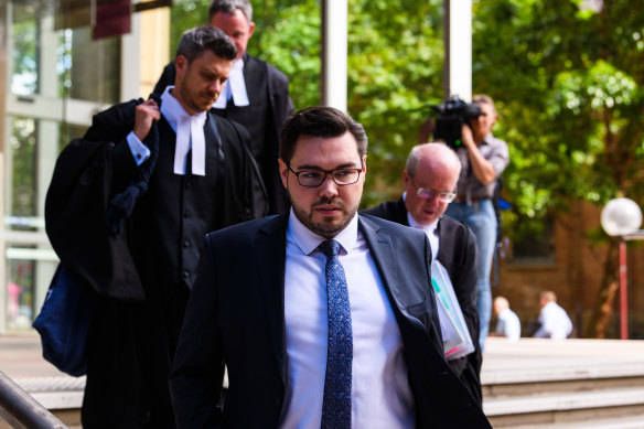 Bruce Lehrmann outside the Federal Court in Sydney in December last year.