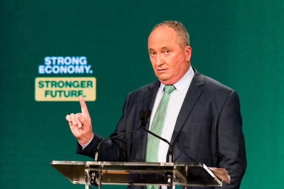 Deputy Prime Minister Barnaby Joyce during the election campaign.