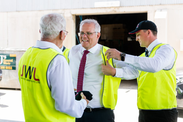Prime Minister Scott Morrison in Brisbane on Monday.