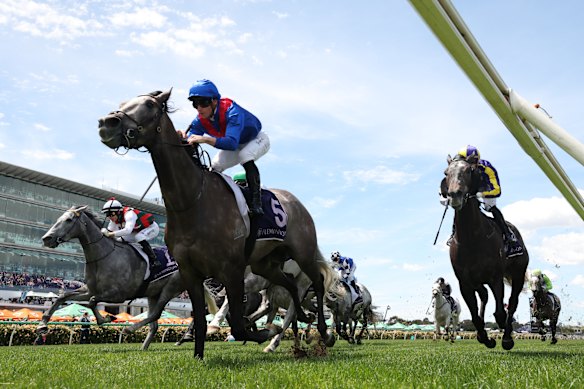 James McDonald found the narrowest of gaps to ride favourite Getafix to victory. 