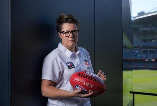 Bec Goddard coached Adelaide to the first AFLW premiership.