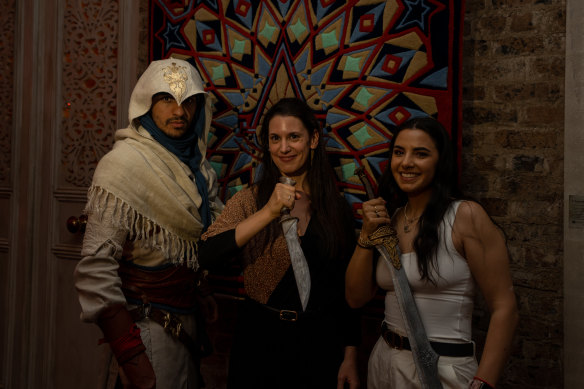 Sarah Beaulieu (centre) at the Assassin’s Creed: Mirage launch event.