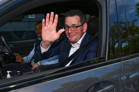 Daniel Andrews leaves parliament on his final day as premier.