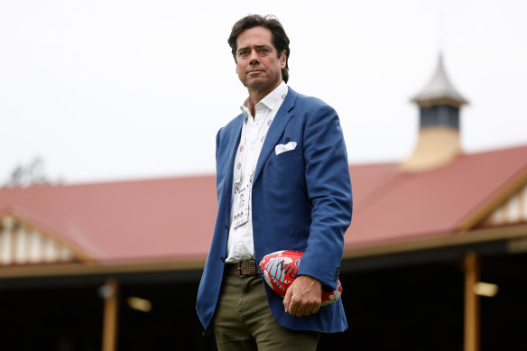 Former AFL boss Gillon McLachlan is now chief executive of Tabcorp.