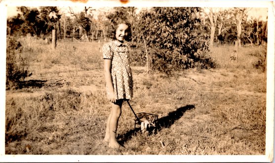 Judy Messer in the 1940s on the family’s bush farm.