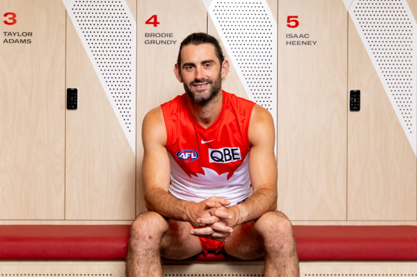 New signing Brodie Grundy brings strong leadership to the Swans.