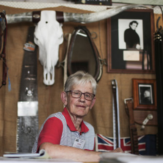 Elaine Maguire at the Tenterfield Saddler museum.