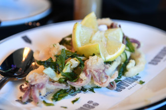Hawkesbury calamari fritti at Gowings Bar and Grill. 