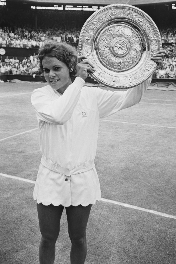Evonne Goolagong Cawley winning the 1971 Wimbledon final. She says she always “snapped to attention” when she realised she was playing badly.