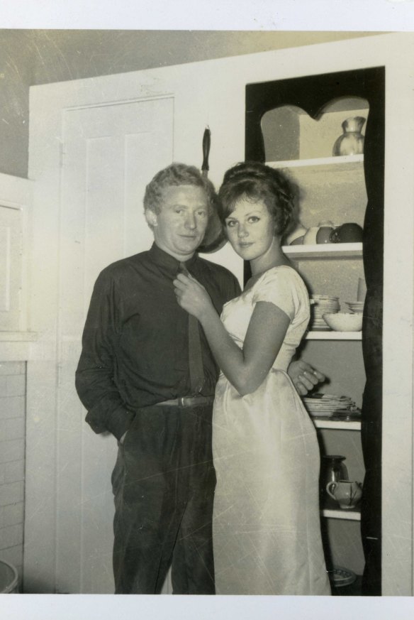 Brett and Wendy in the Whiteley family home in Longueville in 1958. 