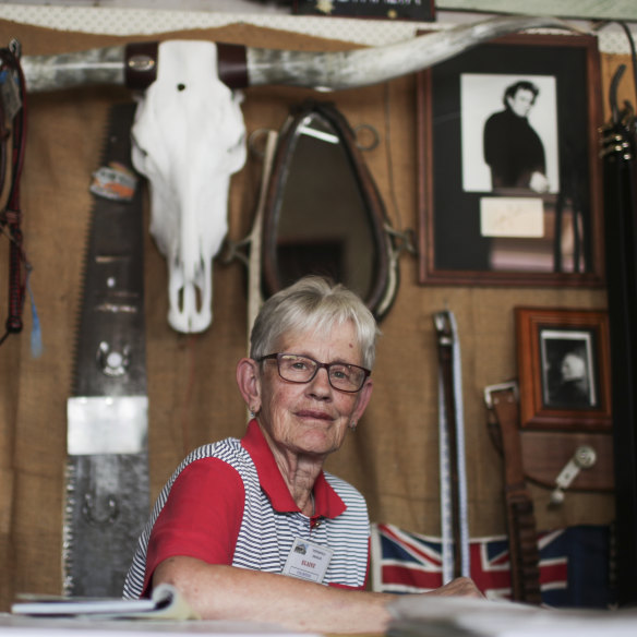 Elaine Maguire at the Tenterfield Saddler museum.
