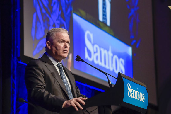 Santos chief executive Kevin Gallagher will reap a  $6 million bonus at the end of 2025 if he can get Barossa and other projects completed.