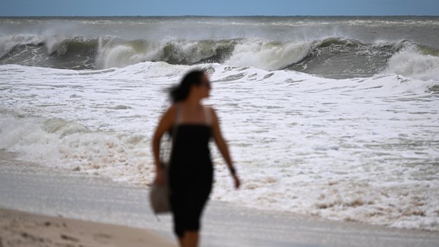 Tropical Cyclone Alfred sat in place off Bribie Island for over 12 hours throughout most of Saturday, losing moisture and therefore its destructive force. 