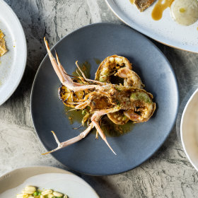 Scampi with ’nduja butter. 