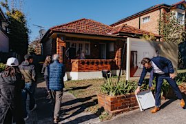 There was plenty of interest from neighbours but only two parties registered to bid for 21 First Avenue.