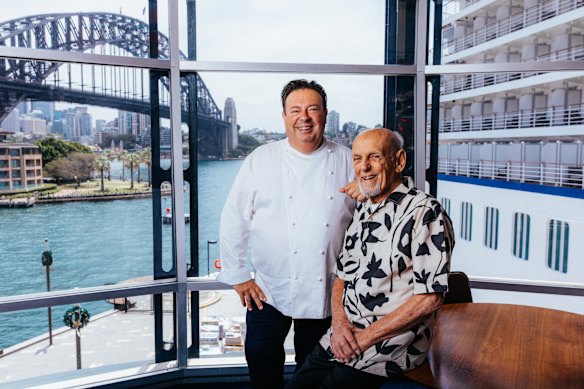 Chef Peter Gilmore with Leon Fion of Fink Group.