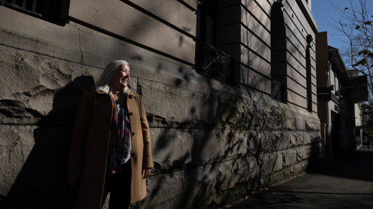 You can take that to the bank: Suzanne Millar outside the theatre’s new high-profile premises.