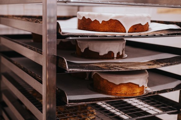 Lemon drizzle cake.