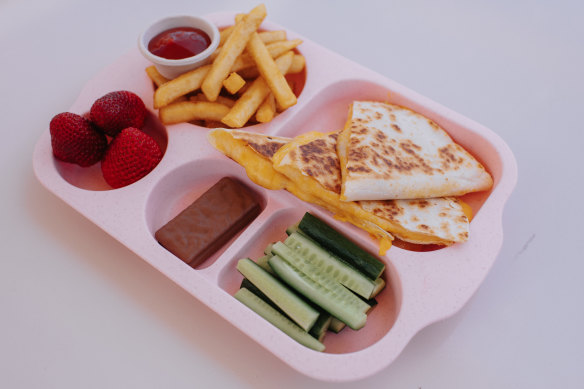 Surfside snack pack with cheese quesadilla.