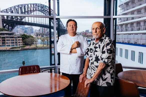 Gilmore with Leon Fink, chairman of Fink, at the now-closed Quay. 