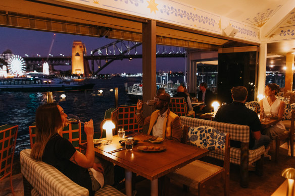 Sails overlooks Lavender Bay, Luna Park, the bridge and beyond. 