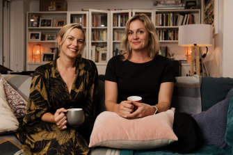 Writers, friends and now co-authors of a book about motherhood, Ceridwen Dovey and Eliza Bell.