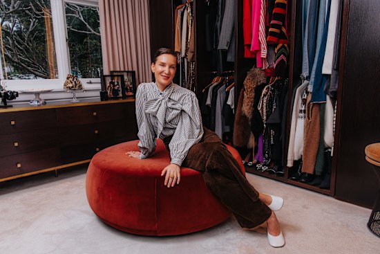 Sascha has created a dressing area from a single bedroom. 