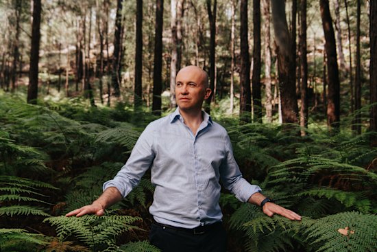 Matt Kean in Berowra Valley National Park in northern Sydney: “We’ve got a chance to have some of the cheapest energy bills anywhere in the world.”