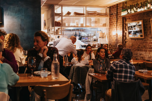 Coogee Wine Room has a handsome marble bar and walk-in wine room.
