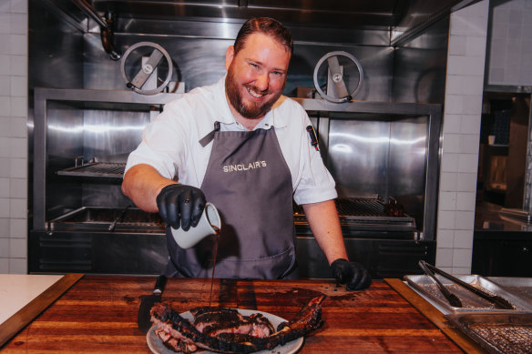 Head chef Scott Mills of one hatted Penrith restaurant Sinclair’s.