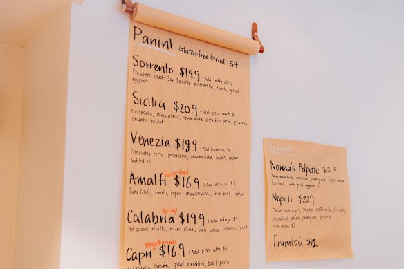 Plenty of panini to choose from.