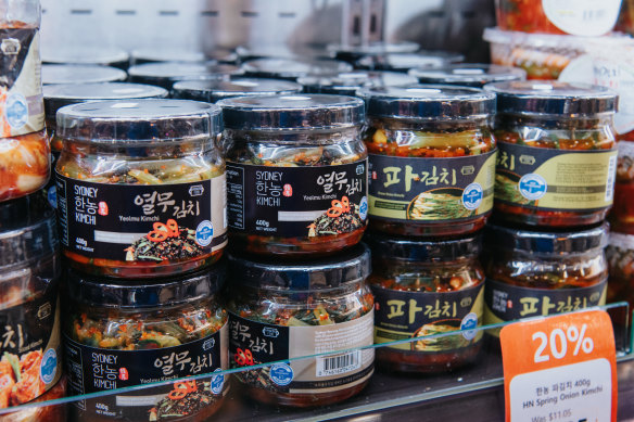 Chae prefers fresh kimchi from Hannong Foods ($6.60), grown and made in Australia.