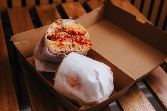 Nonna’s polpette panini.