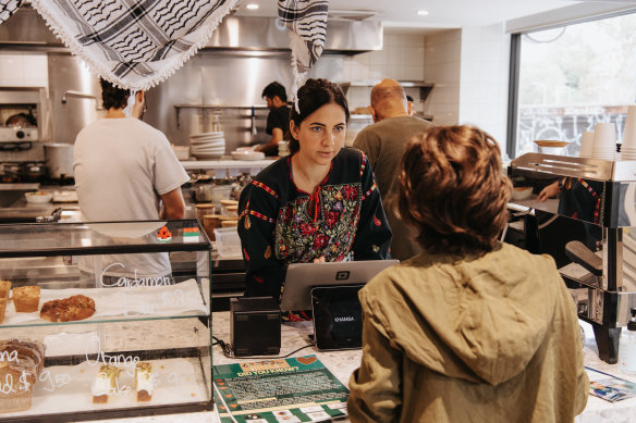 Sarah Shaweesh says customer spend at her restaurant decreased significantly due the cost-of-living pressures. 