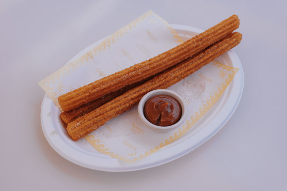 Churros with dulce de leche.