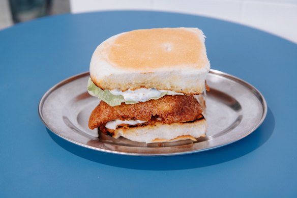Fish burger. 