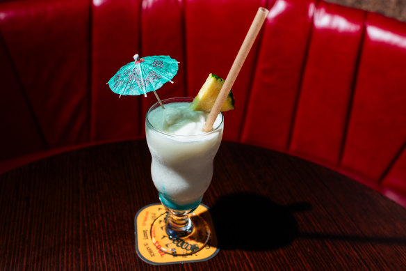 Pina Colada is Alex de Minaur’s celebration drink. This one’s from Sydney’s Caterpillar Club.