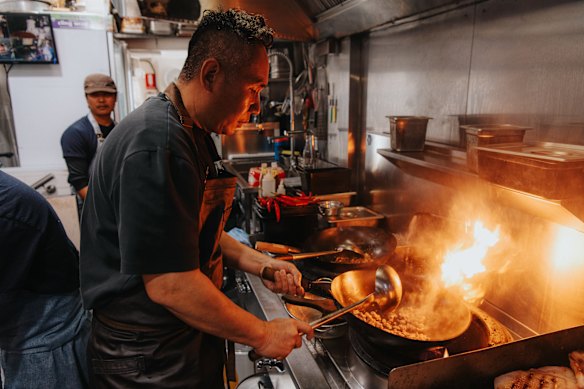 Chef and co-founder Narin Jack Kulasa at Porkfat.