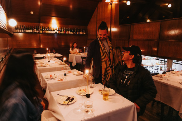 The mezzanine restaurant is moody, dimly lit and classically Parisian.