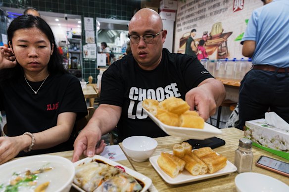 Big Sam Young at one of his favourite Eastwood restaurants, Traditional Cantonese Taste. 