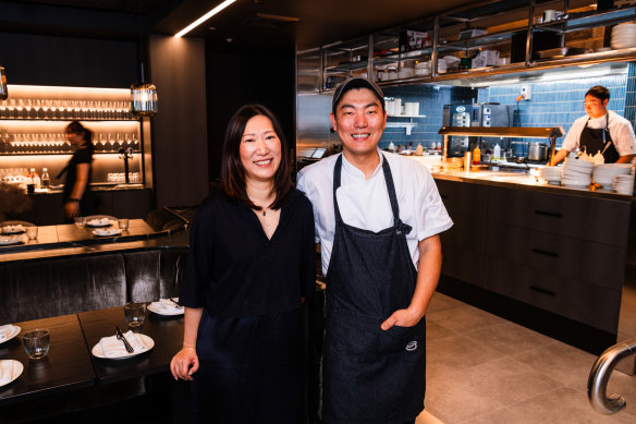 Soul Dining’s husband-and-wife owners Illa Kim and Daero Lee in their just-opened new restaurant.