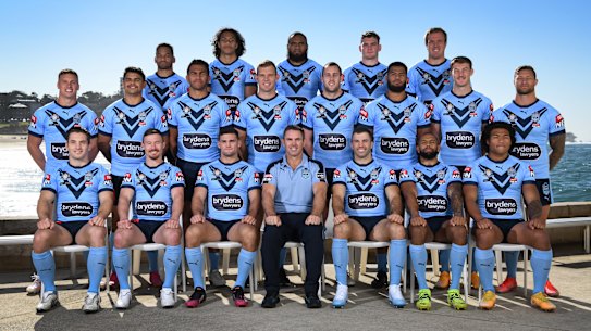 The NSW squad at their Coogee base on Monday.