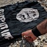 A file image of an Islamic State flag in Syria.