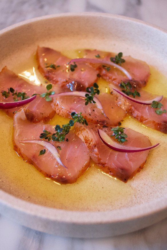 Kingfish crudo.
