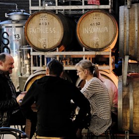 Inside the brewery.